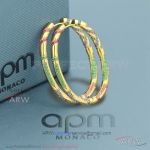 AAA Replica APM Monaco Multi-Colour Diamond Yellow Gold Earrings